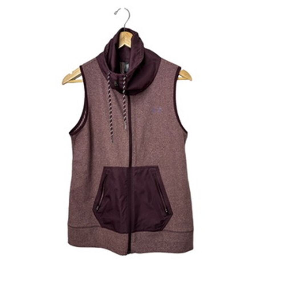 Under Armour ColdGear Infrared Survivor Maroon Hybrid Full Zip Vest Size Medium